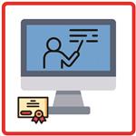 Sketch of a computer monitor that is displaying an individual teaching